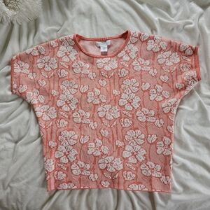 Pink Coral Floral Top